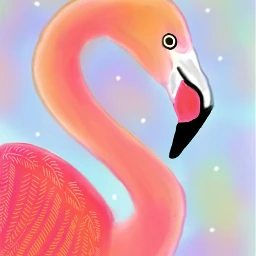 wdpflamingo pretty pink bird drawing