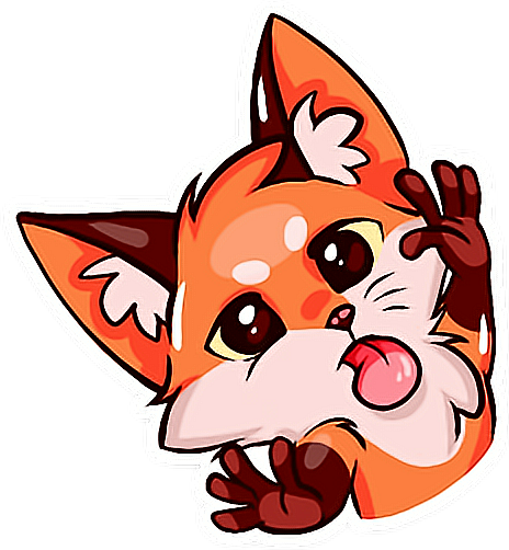 kurisu stickers png fox orange sticker by @ogkurisu