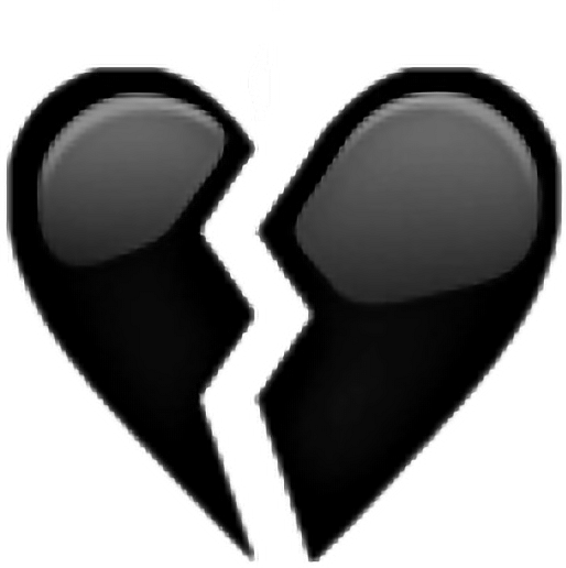 broken heart girly black freetoedit sticker by @nichoubn2