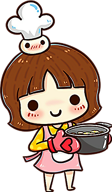 Girl Cooking Cute Ftestickers Freetoedit Sticker By sqtippy