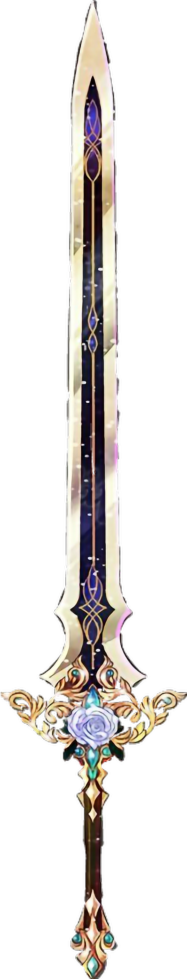 sword anime crystal flower sticker by @revengeisella