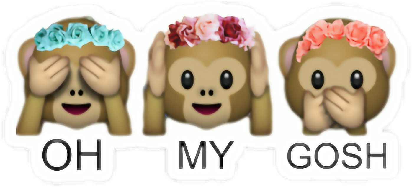 Monke Emoji Oh My Gosh Ommygosh Sticker By Nisha