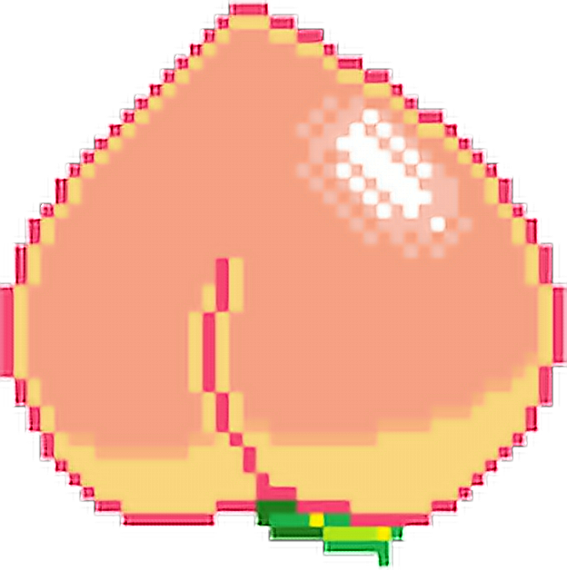 Peach Fruit Fruitstickers Pixel Freetoedit