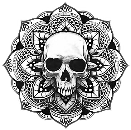 Download blackandwhite tattoo tattooart skull mandala skullmanda...