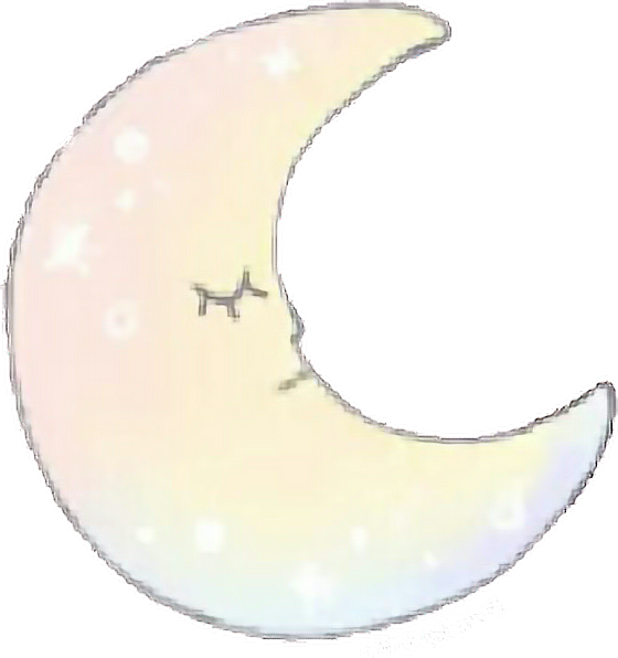 Pastel Moon Galaxy Tumblr Kawaii Sticker By Asianeggroll