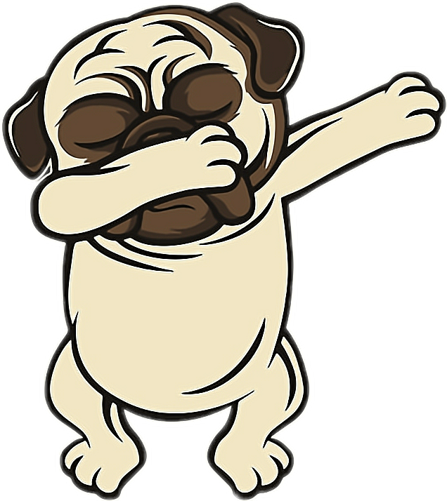 Ftestickers Pug Dab Dog Dance Sticker By Danial8986