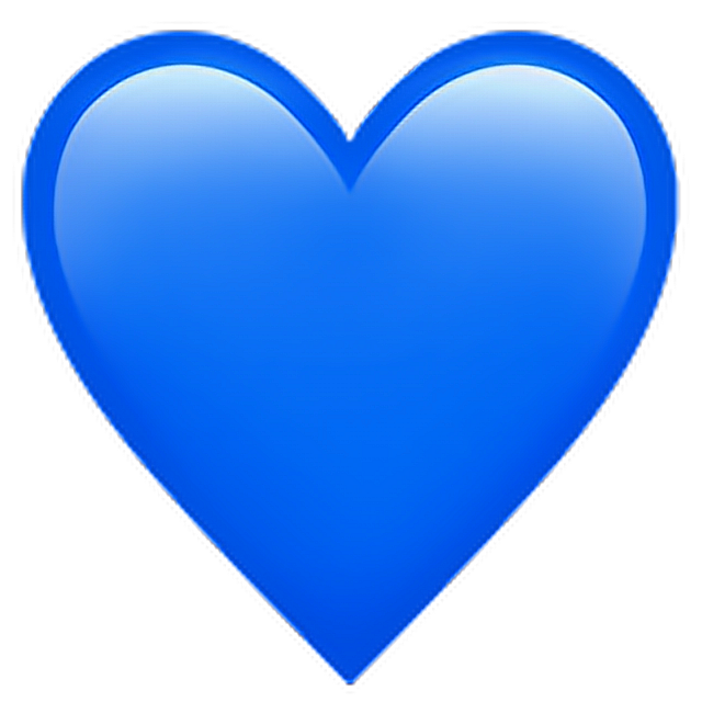 heart whatsapp emotion emoji emotions blue