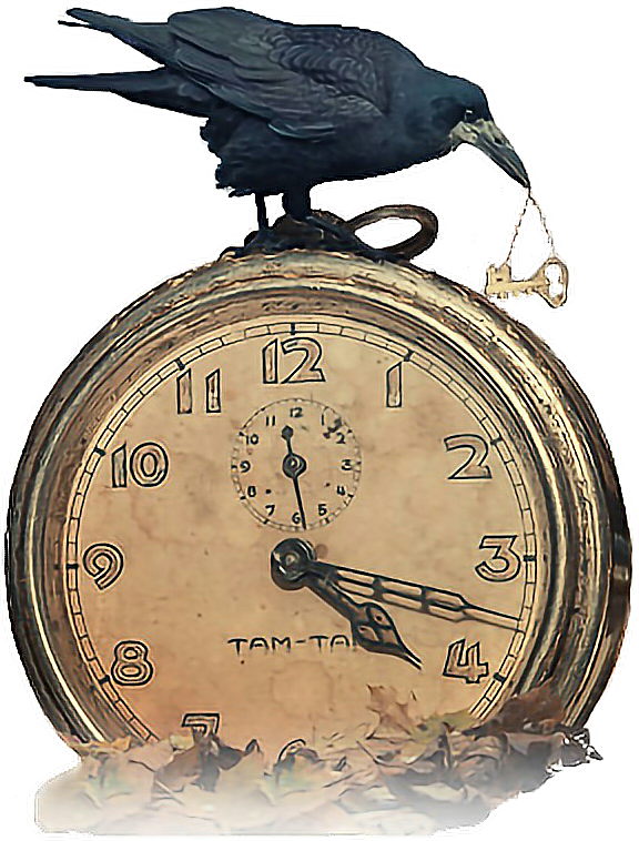 ftestickers clock bird key watch sticker by sona75