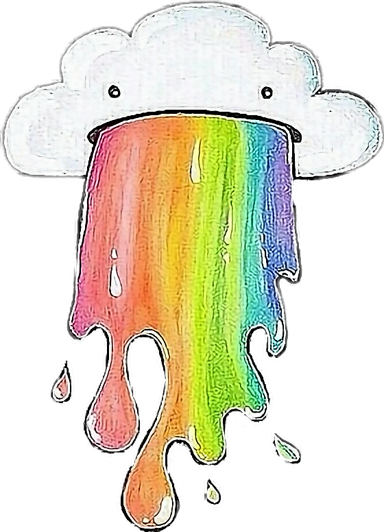 tumblr imagen arcoiris cute nube color drawing...