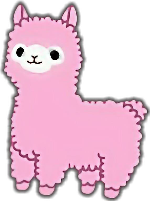 alpacakawaii pink cuteanimal sticker sticker by @pink_tie