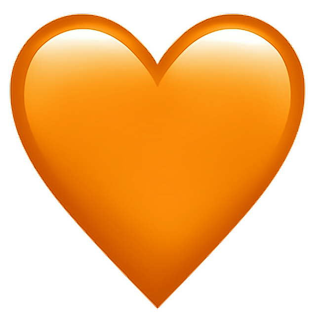 emoji-heart-orange-freetoedit-emoji-sticker-by-micoljones