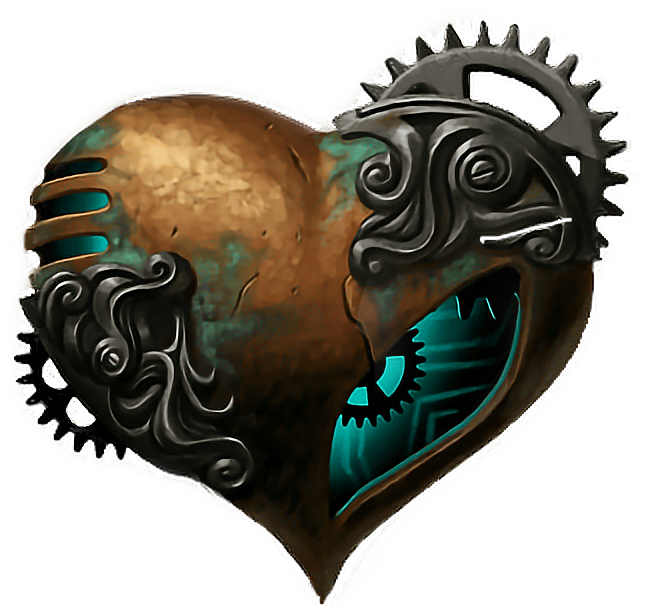 steampunk heart freetoedit sticker by @iam4tn