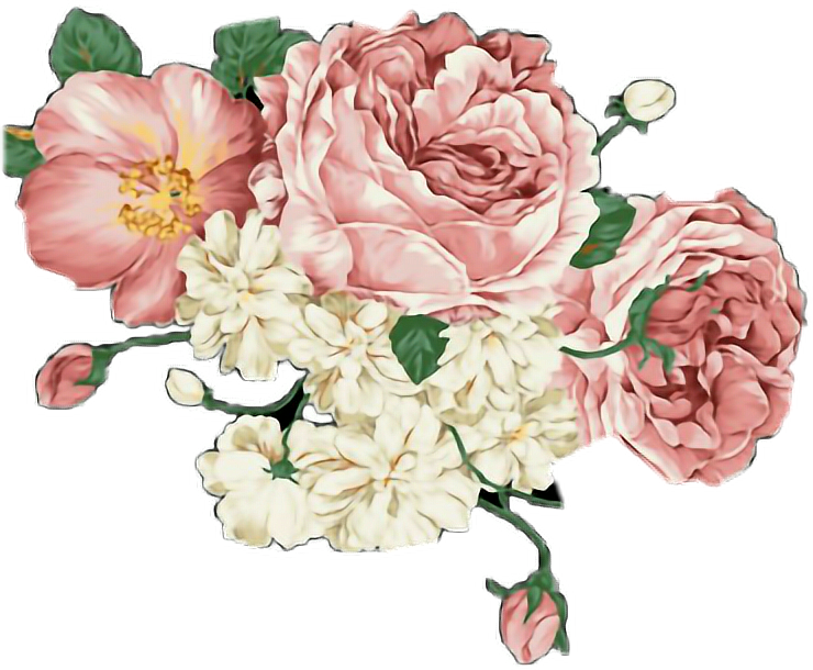 flowers red pink roses cute sticker by @april_white